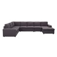 thumbnail image 3 of Tifton Modular Sectional Sofa with Reversible Chaise in Dark Gray Linen, 3 of 5
