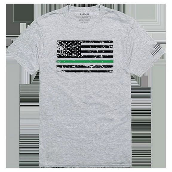 TGL Flag Tactical Graphic Tee Shirt, Heather Gray - Small