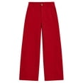 thumbnail image 6 of Lcvrioyc Wide Leg Pants for Women High Waisted Loose Pants Business Work Trousers with Pockets Fall Outfits(Red,X-Large), 6 of 7