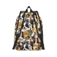 thumbnail image 3 of Balery Cute Dog Vintage Canvas Backpack for Men and Women - Large Capacity, Durable Travel Laptop Bag for School, Work, Hiking, and Outdoor Activities, 3 of 7
