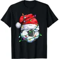 thumbnail image 1 of Santa Soccer Ball Sports Design Christmas Football Unisex T-Shirt, 1 of 4