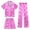 52-Hot Pink, variant on CAIXIA Girls Pajama Sets Size 10-12 3 Piece Cartoon Pattern Silk Pants Shorts & Pants with Pockets Comfort Sleepwear Loungewear Sets Kids Nightwear,33-Beige