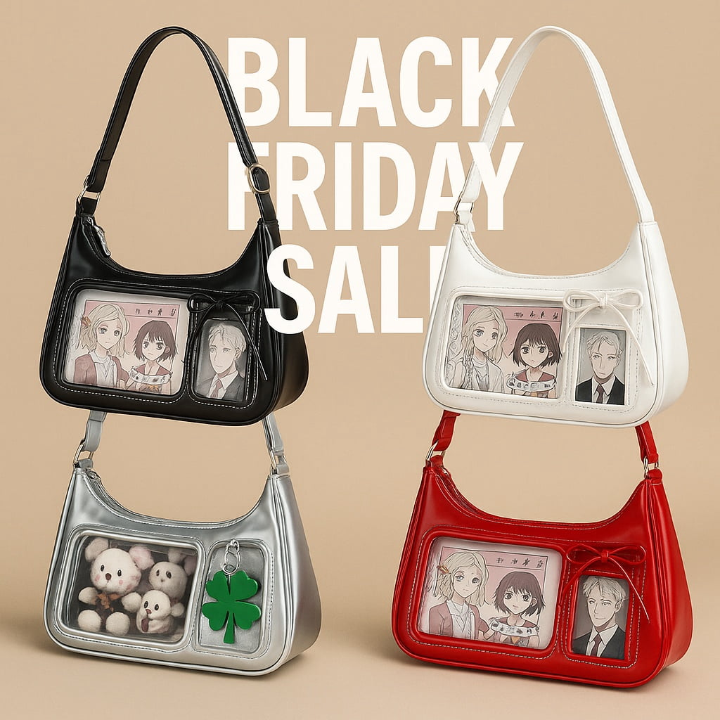 Harajuku Shoulder Bag Women Korean Transparent Ita Bag School Crossbody Bag Female Japanese Designer Preppy Handbag Purse
