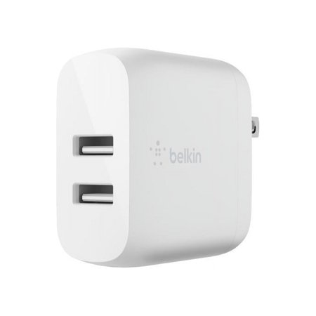 UPC: 0745883793808 | BELKIN BOOST CHARGE Dual USB-A Wall Charger 24W + USB-A to Micro-USB cable (WCE002DQ1MWH)