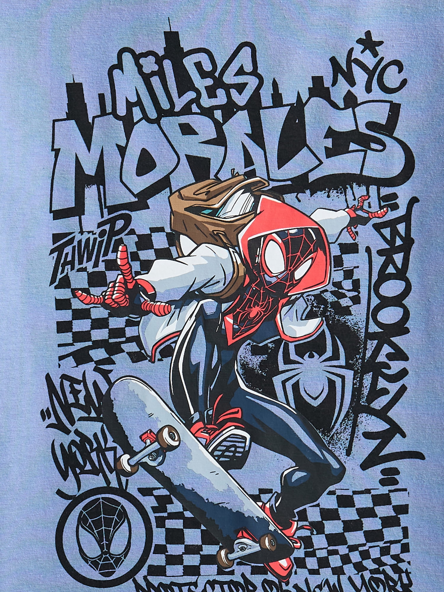 Spider-Man Miles Morales Boys Graphic Tee with Short Sleeves, Sizes 4-18