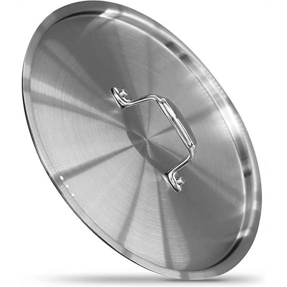 NutriChef Lid for 12-Quart Stockpot - Stainless Steel Kitchen Cookware Cover with Handle