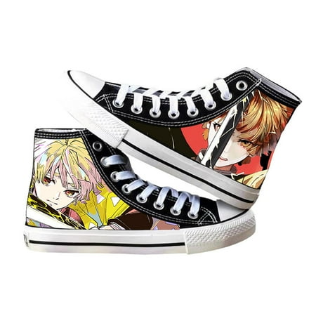 

Anime Demon Slayer Kamado Tanjirou Nezuko Cartoon Students High Help Couples casual Canvas Shoes