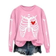 thumbnail image 4 of Jsaierl Halloween Sweatshirts for Women Cute Pumpkin Ghost Graphic Sweatshirt Soft Round Neck T-shirt Long Sleeve Holiday Pullover Tops Halloween Clothes, 4 of 6
