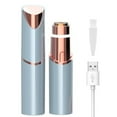 thumbnail image 4 of Beauos Blue Lipstick-Shaped Facial Hair Removal for Women, Portable Trimmer, Painless for Upper Lips/Chin, USB Rechargeable with LED Light, Stainless Steel, 4 of 9