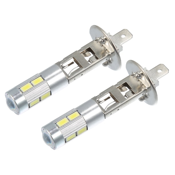 H1 faros antiniebla bombillas faro 5730 Chips 6000-6500K Auto LED faro proyector 12V coche conducción lámpara aluminio blanco 1 par