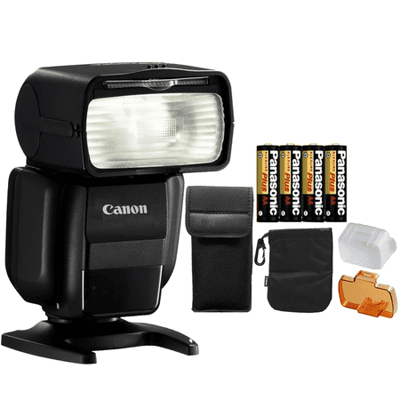 Canon Speedlite 430EX III Flash (Black) + 4 AA Batteries for Canon EO 50D 7D 50D 80D 60D 600D T6 T6i T6s T7i and All Canon Digital SLR