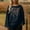Navy, variant on French Style Heavy Industry Digital Shirt V Long Sleeved Women Top Unique Versatile Spring Apparel for Fashionable Ladies