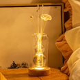 thumbnail image 1 of Empty Fragrance Glass Reed Diffuser Bottles with 5pcs Reed Diffuser Sticks,Luminous Base,Decorative Flower Bud Fragrance Accessories Use for DIY Replacement Reed Diffuser Sets,Gourd Shaped, 1 of 6