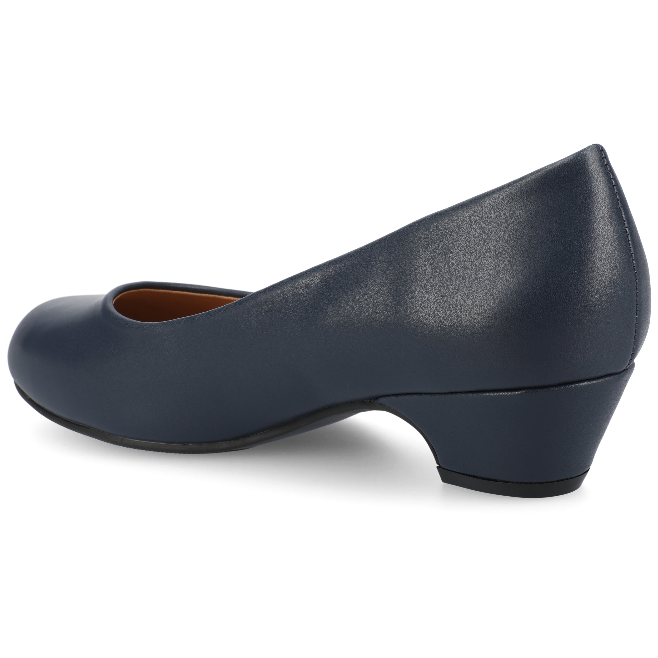 Journee Womens Saar Comfort Insole Round Toe Block Heel Pumps