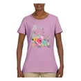 thumbnail image 2 of Wild Bobby, Cute Hearts and Flowers Blessed, Inspirational/Christian, Women Graphic Tee, Light Pink, Small, 2 of 3