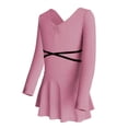 thumbnail image 7 of MKOSPLRT Long Sleeve Gymnastics Leotards for Girls Dance Ballet with Skirt Gymnastic Ballerina Outfit Dress Classic Dancewear Pink 9-10 Years, 7 of 7