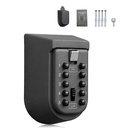 Taeuda Portable Safe Key Box Wall Mounted Sturdy Key Storage Box for Elderly Parents Waterproof Spare Key Safe Box with Code