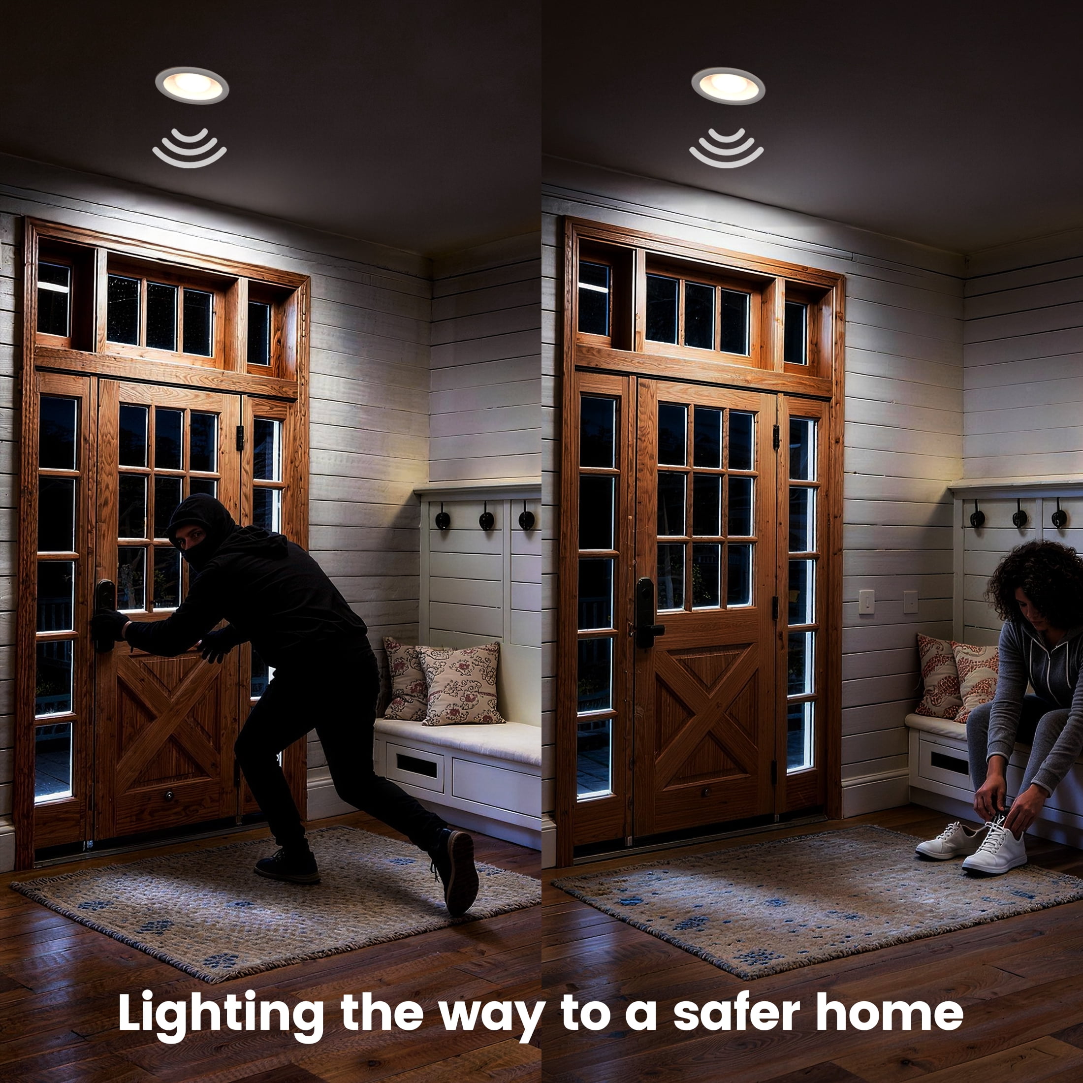 Great Value BR30 Motion Sensor LED Flood Light Bulb, 65W Equivalent, 5CCT Selectable, 850 Lumens, E26 Base