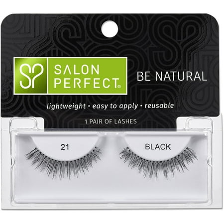 Salon Perfect Perfectly Natural Eyelashes, 21 Black, 1 pr