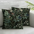 thumbnail image 3 of Creowell Spring Pillow Covers Black Sage Green Flower Decor Farmhouse Throw Pillows Spring Vintage Botanical Print Floral Decorations Pillowcase Outdoor Cushion Case for Couch Sofa, 3 of 5