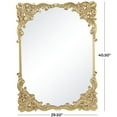 thumbnail image 3 of DecMode 30" x 41" Gold Ornate Baroque Floral Wall Mirror with Distressed Details, 3 of 11