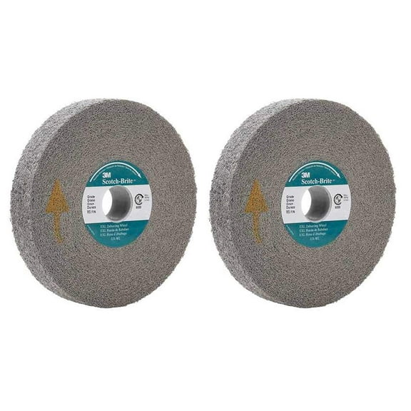3M Abrasive 048011-05132 6" SCOTCH-BRITE EXL DEBURRING WHEELS GRAY (Set of 2)