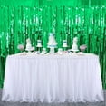 thumbnail image 3 of Cortina de flecos de papel de aluminio metálico verde de 1 m x 3 m, telón de fondo para fotos, serpentinas para Halloween, fiesta de cumpleaños, paquete de 3, decoraciones para fiestas y bodas., 3 of 7