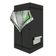 thumbnail image 1 of Home Use Dismountable Hydroponic Plant Growing Tent with Window, Green & Black, 23.6" x 23.6" x 47.2", 1 of 8