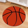 thumbnail image 3 of mnjin round football basketball computer chair cushion office chair mat door mats brown, 3 of 5