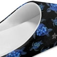 thumbnail image 6 of POLERO Slippers for Women Indoor Blue Sea Turtle Flower Print House Slippers Closed Toe Design Lightweight Sole Bedroom Shoes, Size 6-7, 6 of 7