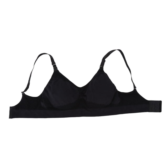 Women Pumping Bra, Simple Operation Soft Cotton Maternity Pumping Bra Breathable for Daily Wear Black