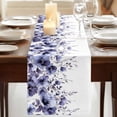 thumbnail image 3 of Table Runners 70 Inches Long Dress Scarves, Purple Blooms Floral Farmhouse Coffee/Dining/Kitchen Table Decor, Holiday Table Runner, Farmhouse Spring Flowers Botanical 13x70 Inch, 3 of 9