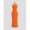 Orange, variant on Orange Ruched Halter Maxi Dress With Adjustable Neck Tie