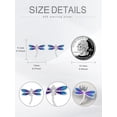 Blue Dragonfly Stud Earrings 925 Sterling Silver Insect Small Cartilage ...