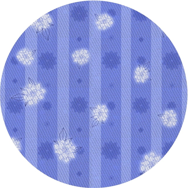 Ahgly Company Machine Washable Indoor Square Transitional Blue Ribbon Blue Area Rugs, 3' Square
