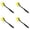 Yellow-4pcs, variant on Car Wash Brush, Wheel and Fender Brush, Long Handle Tire Cleaner for Car Detailing, Hard Bristle Automotive Tire Detailing Brushes, Multifunctional Vehicle Crevice Scrub Brush, 11 Inch,Yellow