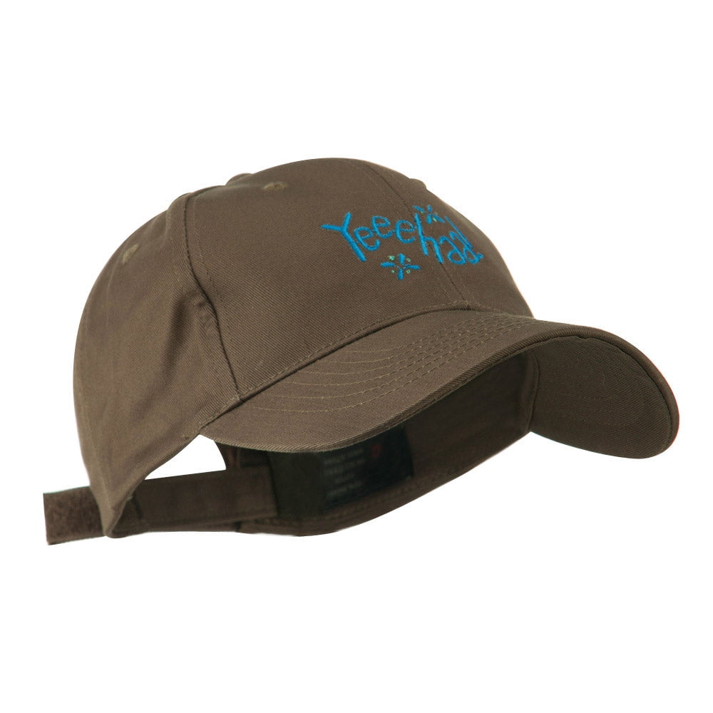 Yeeehaa Cowboy Saying Embroidered Cap - Brown OSFM - Walmart.com