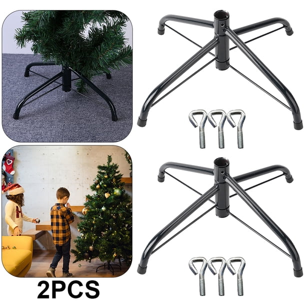 Soporte Base para Navidad Marco Inferior Plegable Hierro Árboles (50cm) 2 Uds.