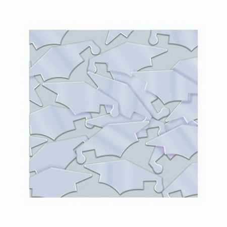 Fanci-Fetti Silver Graduate Caps Confetti Celebration Decoration