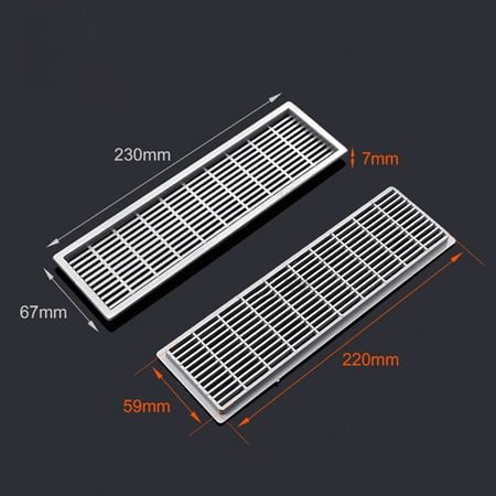 

60Mm Abs Rectangular Cabinet Wardrobe Air Vent Grille Ventilation-Cover