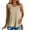 Khaki, variant on Patlollav Tank Top for Women Under $10.00, Women's Waffle Vest Summer Casual Solid Color Round Neck Patchwork Sleeveless Top T-Shirt