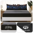 thumbnail image 5 of OKKEEY Gaming Bedding Sets for Boys, Kids Teens Bed in a Bag Twin Gaming Comforter Set, 6 Pcs Blue Gamer Microfiber Quilt Set with Pillowcase, Flat Sheet, Fitted Sheet for All Season, 5 of 9