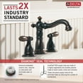 thumbnail image 4 of Delta Victorian Two Handle Widespread Bathroom Faucet, Champagne Bronze, 4 of 7