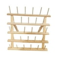 thumbnail image 4 of Sewing Thread Rack Bobbin Wooden Braiding Hair Rack Sewing Thread Organizer for 28 Spool 40cmx39cm, 4 of 9