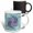 Multicolor, variant on 3drose, Concentric Wave Abstract Graphic Design, 11oz Two-tone Yellow Mug