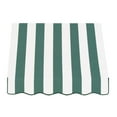 thumbnail image 2 of Awntech 3.38 Ft Dallas Retro Straight Slope Fixed Awning with Anodized Arms (40.5in x 18in x 36in), Forest/White Stripe, 2 of 5