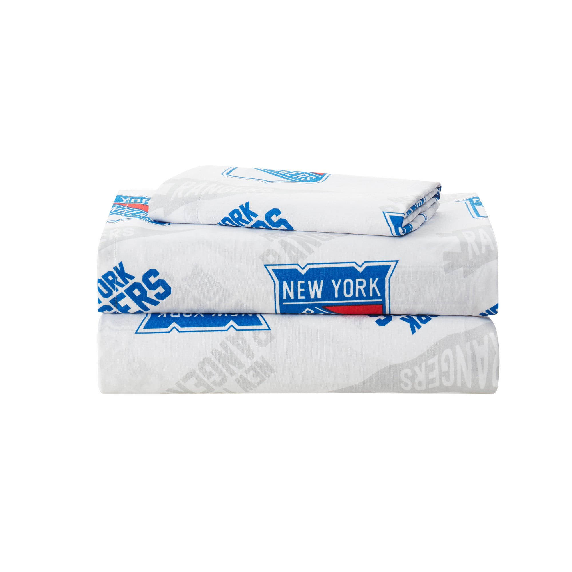 NHL Offically Licensed New York Rangers Microfiber Bed Sheet Set - Twin