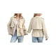 thumbnail image 3 of Abrigo Trench de Larga con Cuello de Solapa para Mujer, Abierto por Delante y Fruncido, Ideal para la Oficina Caqui XL, 3 of 7