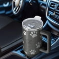 thumbnail image 6 of OBREWU Grey Dog Paw Footprint Tumbler with Handle and Lid,Grey Dog Paw Footprint 40oz Double Wall Vacuum Insulated Tumbler,Cups Gift for Women and Men, 6 of 7