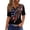Black, variant on 4th of July Shirts Women V Neck Button Tops Henley Tunic T Shirts 2026 Summer Short Sleeve Tees